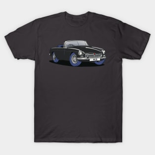 MGB Vintage Car in Black T-Shirt